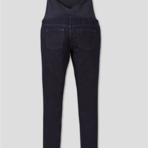 New Isabel Maternity Crossover Panel Dark Wash Jeggings - Picture 3 of 9
